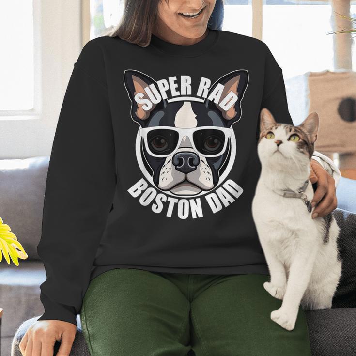 Boston Terrier Dad Father’s Day Dog Dad Men’s Women Crewneck Sweatshirt, Boston Terrier Dad Sweatshirts, gift for family, gift for coworker