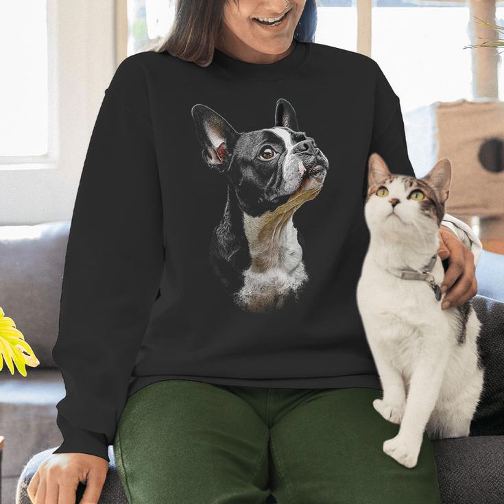 Boston Terrier Dog Graphic Pet Art Boston Terrier For Men Women Kids Women Crewneck Sweatshirt, gift for family, gift for coworker