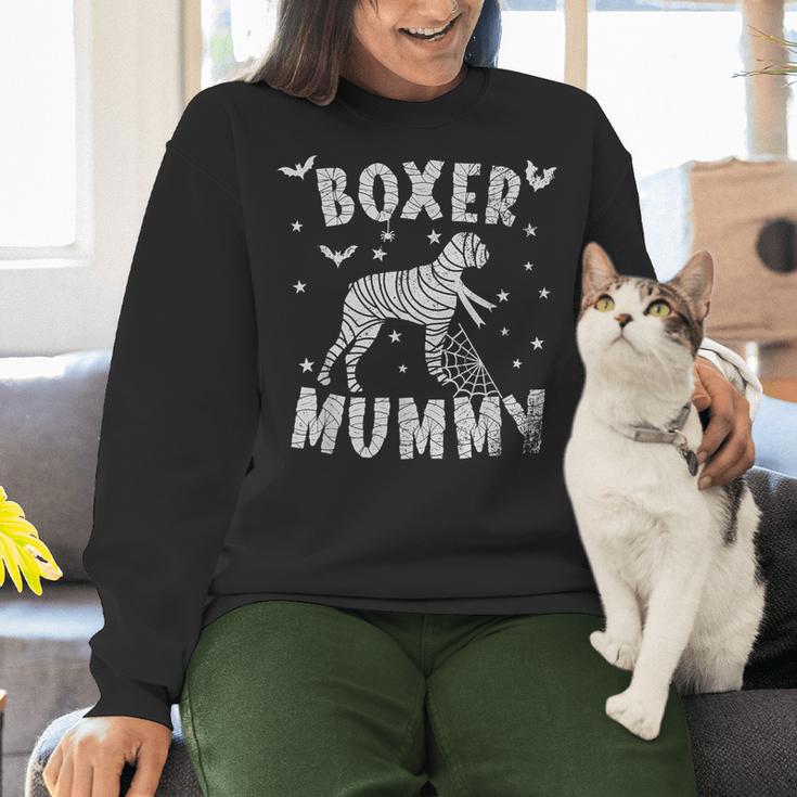 Boxer Dog Mama Halloween Women Crewneck Sweatshirt, gift for family, gift for coworker