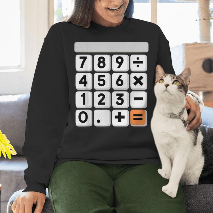 Calculator Easy Halloween Costume For Math Teacher Women Crewneck Sweatshirt, gift for family, gift for coworker