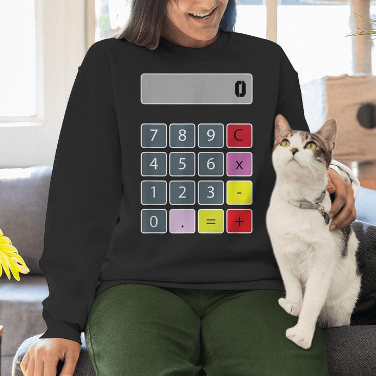 Calculator Math Teacher Halloween Costumes Women Men Adults Women Crewneck Sweatshirt, gift for family, gift for coworker