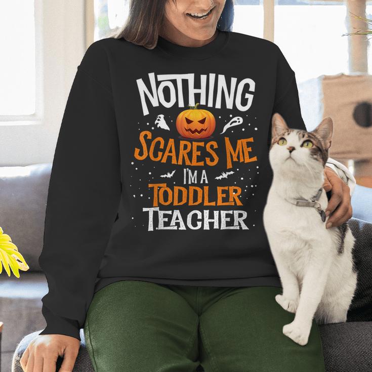 You Cannot Scare Me I'm An Toddler Teacher Halloween Men Women Kids Women Crewneck Sweatshirt, gift for family, gift for coworker