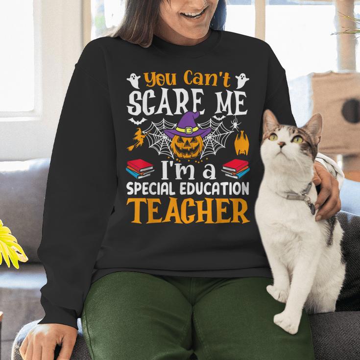 You Can't Scare Me I'm A Special Education Teacher Halloween Women Crewneck Sweatshirt, gift for family, gift for coworker