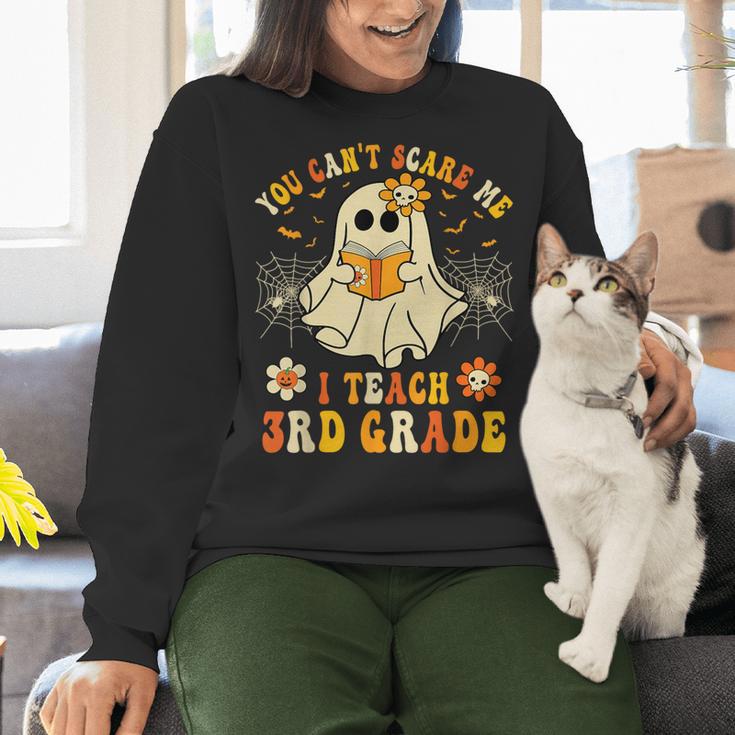 You Can't Scare Me I Teach 3rd Grade Halloween Teacher Ghost Women Crewneck Sweatshirt, gift for family, gift for coworker You Can't Scare Me I Teach 3rd Grade Halloween Teacher Ghost Women Crewneck Sweatshirt, gift for family, gift for coworker
