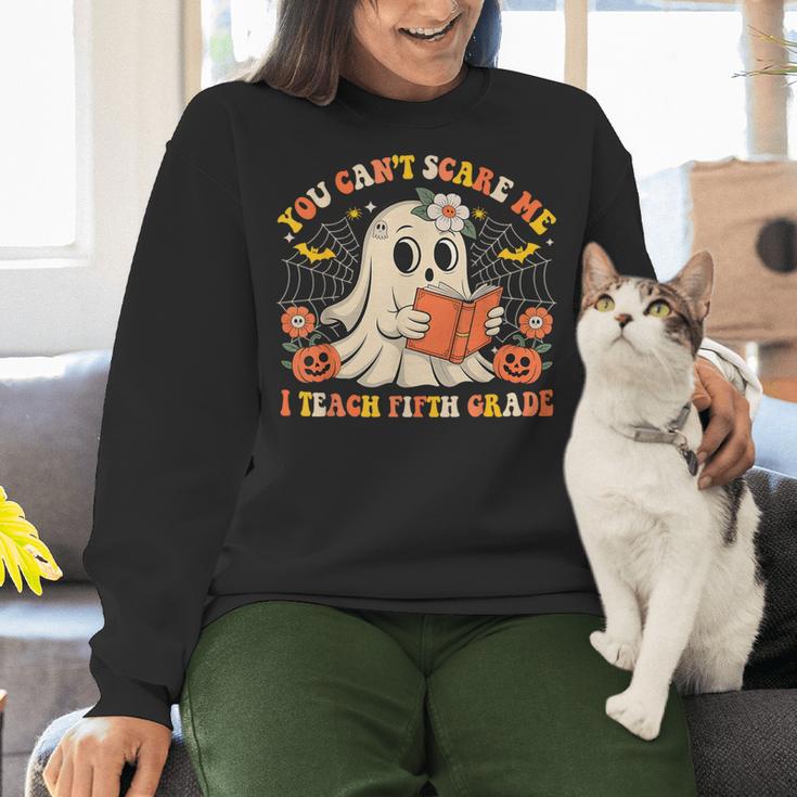 You Can't Scare Me I Teach Fifth Grade Halloween Teacher Women Crewneck Sweatshirt, gift for family, gift for coworker You Can't Scare Me I Teach Fifth Grade Halloween Teacher Women Crewneck Sweatshirt, gift for family, gift for coworker