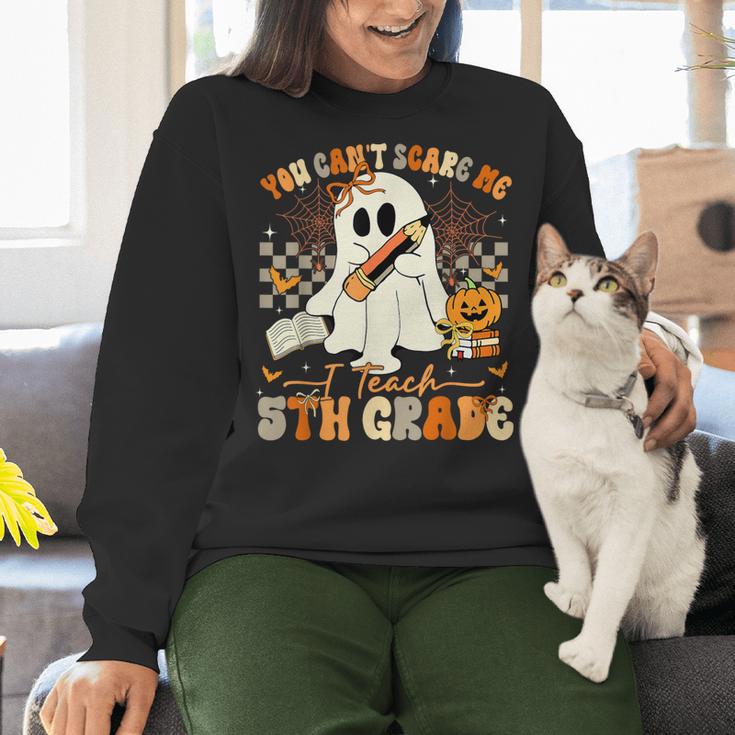 You Can't Scare Me I Teach Fifth Grade Teacher Halloween Women Crewneck Sweatshirt, gift for family, gift for coworker You Can't Scare Me I Teach Fifth Grade Teacher Halloween Women Crewneck Sweatshirt, gift for family, gift for coworker