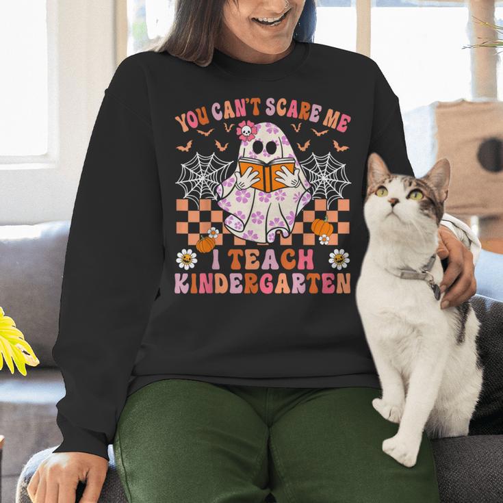 You Cant Scare Me I Teach Kindergarten Teacher Halloween Women Crewneck Sweatshirt, gift for family, gift for coworker You Cant Scare Me I Teach Kindergarten Teacher Halloween Women Crewneck Sweatshirt, gift for family, gift for coworker