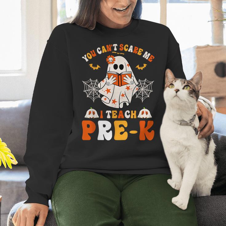 You Cant Scare Me I Teach Pre-K Teacher Halloween Women Crewneck Sweatshirt, gift for family, gift for coworker You Cant Scare Me I Teach Pre-K Teacher Halloween Women Crewneck Sweatshirt, gift for family, gift for coworker