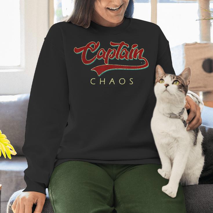 Captain Chaos Shirt For Parent Teacher Or Crazy Child Women Crewneck Sweatshirt, gift for family, gift for coworker Captain Chaos Shirt For Parent Teacher Or Crazy Child Women Crewneck Sweatshirt, gift for family, gift for coworker