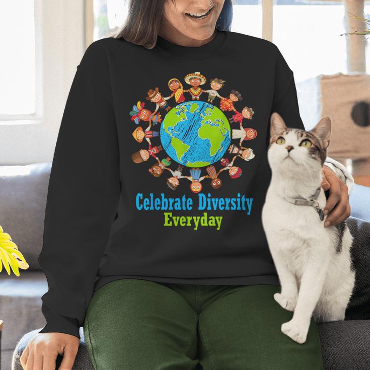 Celebrate Diversity Everyday Teachers & School Student Gift Women Crewneck Sweatshirt, gift for family, gift for coworker Celebrate Diversity Everyday Teachers & School Student Gift Women Crewneck Sweatshirt, gift for family, gift for coworker