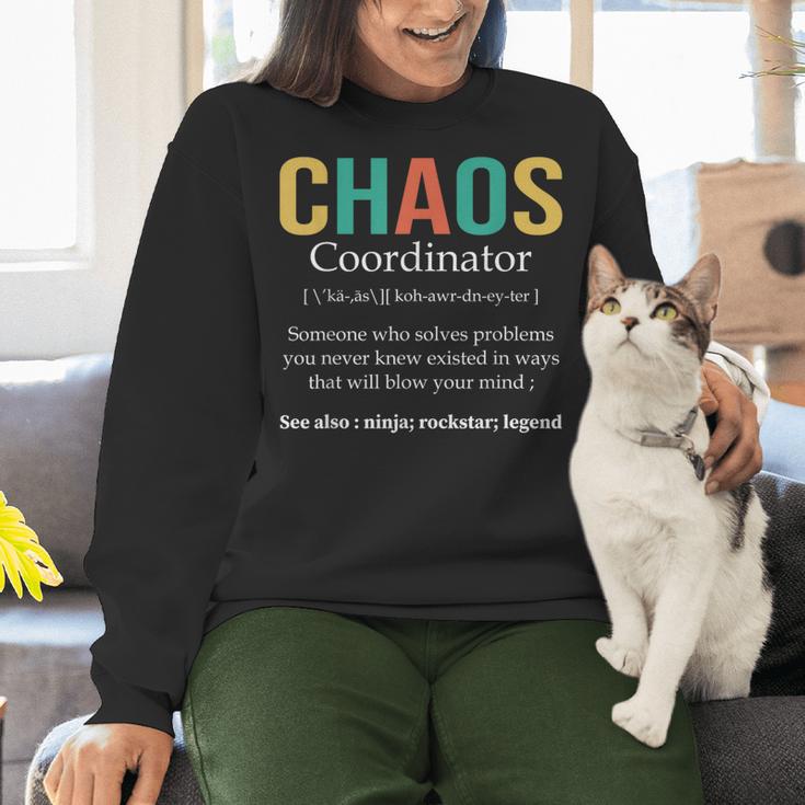 Chaos Coordinator Teacher Coworker Boss Appreciation Women Crewneck Sweatshirt, gift for family, gift for coworker Chaos Coordinator Teacher Coworker Boss Appreciation Women Crewneck Sweatshirt, gift for family, gift for coworker