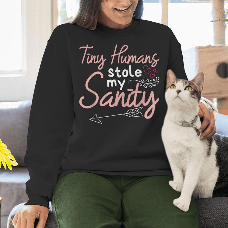 Childcare Provider Daycare Teacher Stole My Sanity Women Crewneck Sweatshirt, gift for family, gift for coworker