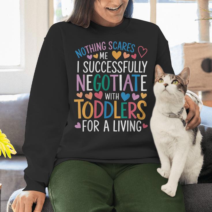 Childcare Teacher Negotiate With Toddlers Daycare Provider Women Crewneck Sweatshirt, gift for family, gift for coworker Childcare Teacher Negotiate With Toddlers Daycare Provider Women Crewneck Sweatshirt, gift for family, gift for coworker