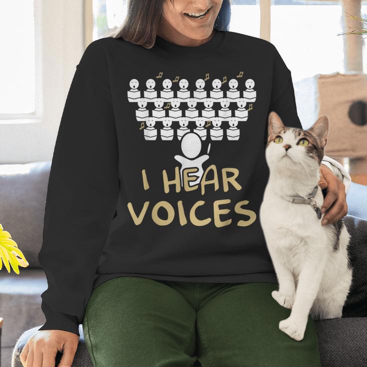 Choir Teacher Shirt I Hear Voices Chorister Tee Women Crewneck Sweatshirt, gift for family, gift for coworker