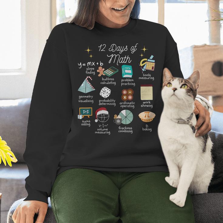 Christmas 12 Days Of Math Math Teacher Xmas STEM STEMS Women Crewneck Sweatshirt, gift for family, gift for coworker Christmas 12 Days Of Math Math Teacher Xmas STEM STEMS Women Crewneck Sweatshirt, gift for family, gift for coworker