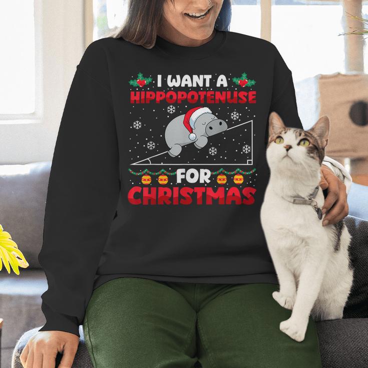 Christmas Math Teacher Hippopotenuse Math Lovers Xmas Women Crewneck Sweatshirt, gift for family, gift for coworker Christmas Math Teacher Hippopotenuse Math Lovers Xmas Women Crewneck Sweatshirt, gift for family, gift for coworker