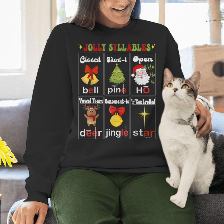 Christmas Reading Teacher Syllable Types Reading Teacher Women Crewneck Sweatshirt, gift for family, gift for coworker Christmas Reading Teacher Syllable Types Reading Teacher Women Crewneck Sweatshirt, gift for family, gift for coworker