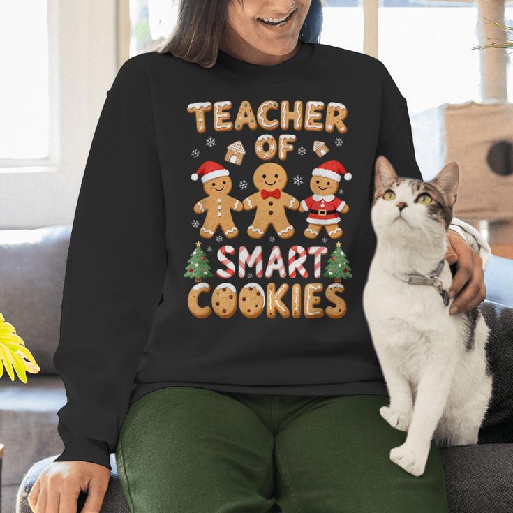 Christmas Teacher Of Smart Cookies Gingerbread Man Teaching Women Crewneck Sweatshirt, gift for family, gift for coworker Christmas Teacher Of Smart Cookies Gingerbread Man Teaching Women Crewneck Sweatshirt, gift for family, gift for coworker