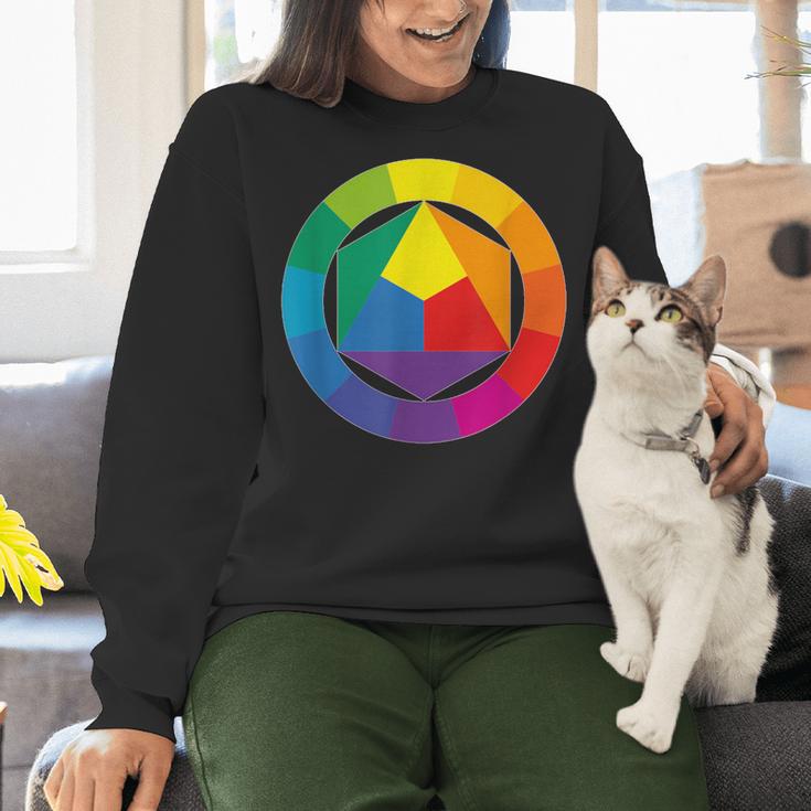 Color Wheel Palette Shirt Artist Painter Art Teacher Tshirt Women Crewneck Sweatshirt, gift for family, gift for coworker