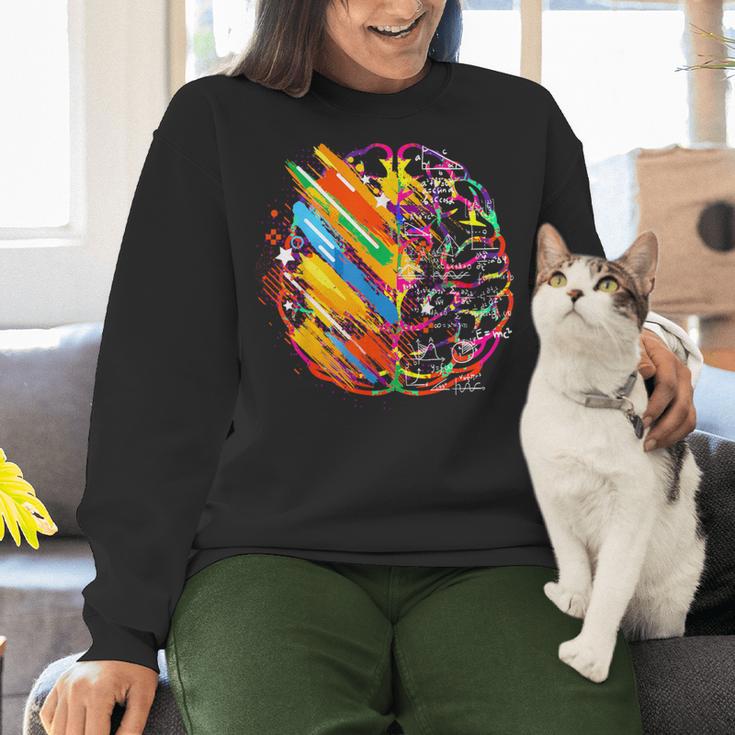 Colorful Brain Art Teacher Artist Painter Student Women Crewneck Sweatshirt, gift for family, gift for coworker Colorful Brain Art Teacher Artist Painter Student Women Crewneck Sweatshirt, gift for family, gift for coworker