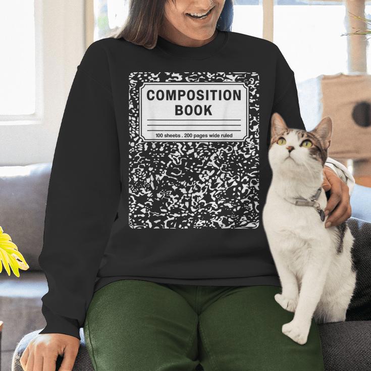 Composition Book Notebook Teachers Matching Group Halloween Women Crewneck Sweatshirt, gift for family, gift for coworker Composition Book Notebook Teachers Matching Group Halloween Women Crewneck Sweatshirt, gift for family, gift for coworker