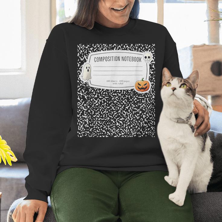Composition Notebook Costume Adult Halloween For Teacher Women Crewneck Sweatshirt, gift for family, gift for coworker Composition Notebook Costume Adult Halloween For Teacher Women Crewneck Sweatshirt, gift for family, gift for coworker