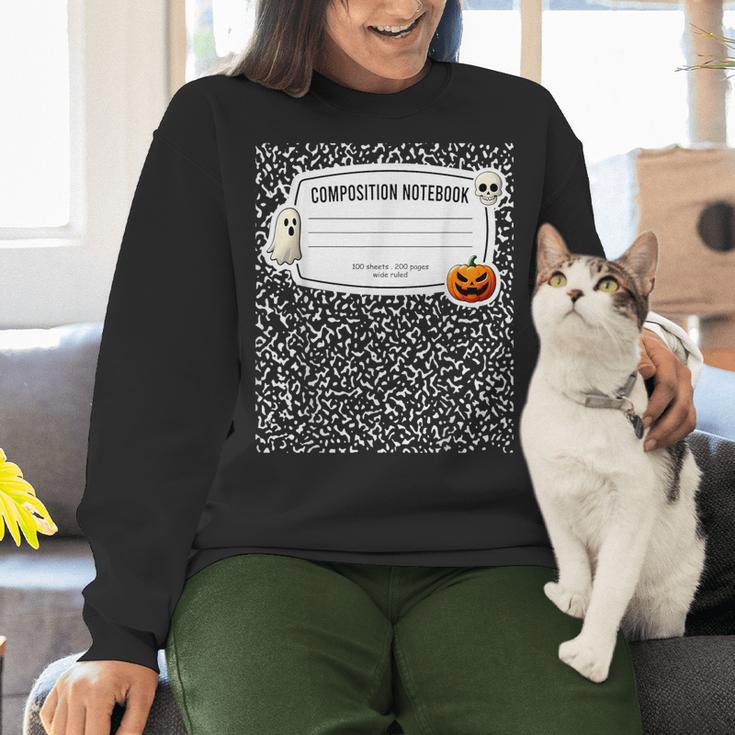 Composition Notebook Costume Adult Halloween For Teachers Women Crewneck Sweatshirt, gift for family, gift for coworker Composition Notebook Costume Adult Halloween For Teachers Women Crewneck Sweatshirt, gift for family, gift for coworker