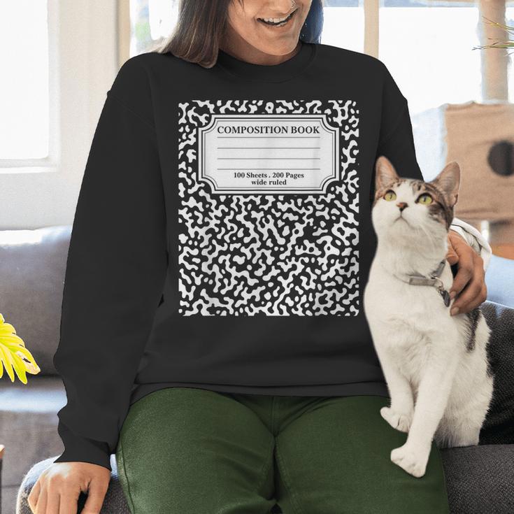 Composition Notebook Matching Group Halloween Teachers Women Crewneck Sweatshirt, gift for family, gift for coworker Composition Notebook Matching Group Halloween Teachers Women Crewneck Sweatshirt, gift for family, gift for coworker