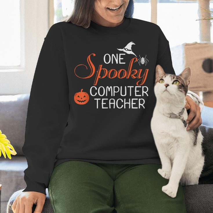Computer Teacher Halloween Spooky Men Women Kids Women Crewneck Sweatshirt, gift for family, gift for coworker Computer Teacher Halloween Spooky Men Women Kids Women Crewneck Sweatshirt, gift for family, gift for coworker