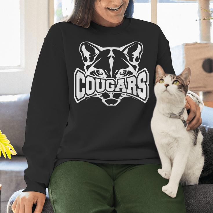 Cougars Teacher Student School Sports Fan Team Spirit Women Crewneck Sweatshirt, gift for family, gift for coworker Cougars Teacher Student School Sports Fan Team Spirit Women Crewneck Sweatshirt, gift for family, gift for coworker