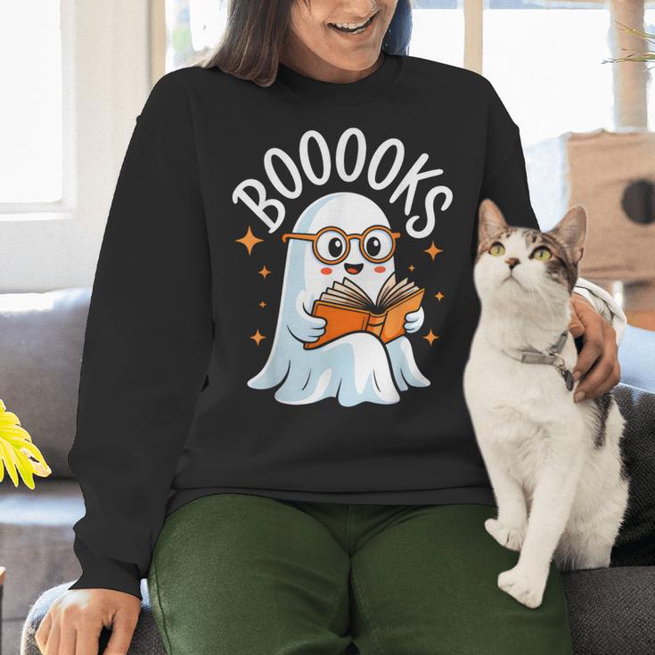 Cute Ghost Reading Book Librarian Teacher Halloween Costume Women Crewneck Sweatshirt, gift for family, gift for coworker Cute Ghost Reading Book Librarian Teacher Halloween Costume Women Crewneck Sweatshirt, gift for family, gift for coworker