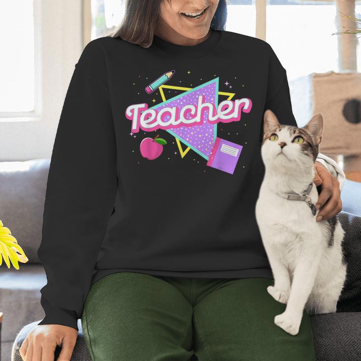 Cute Teacher Shirt 80's 90's Style Retro Old School Teacher For Men Women Women Crewneck Sweatshirt, gift for family, gift for coworker Cute Teacher Shirt 80's 90's Style Retro Old School Teacher For Men Women Women Crewneck Sweatshirt, gift for family, gift for coworker