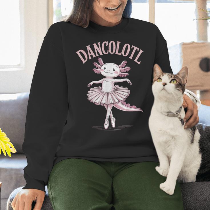 Dancolotl Ballerina Axolotl Ballet Dance Teacher Women Crewneck Sweatshirt, gift for family, gift for coworker
