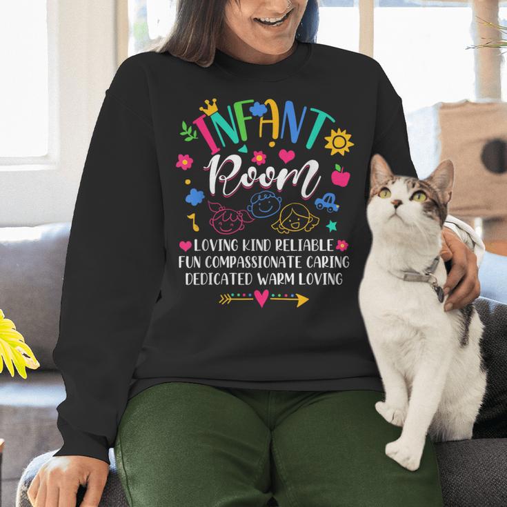 Daycare Provider Loving Kind Reliable Infant Room Teacher Women Crewneck Sweatshirt, gift for family, gift for coworker Daycare Provider Loving Kind Reliable Infant Room Teacher Women Crewneck Sweatshirt, gift for family, gift for coworker