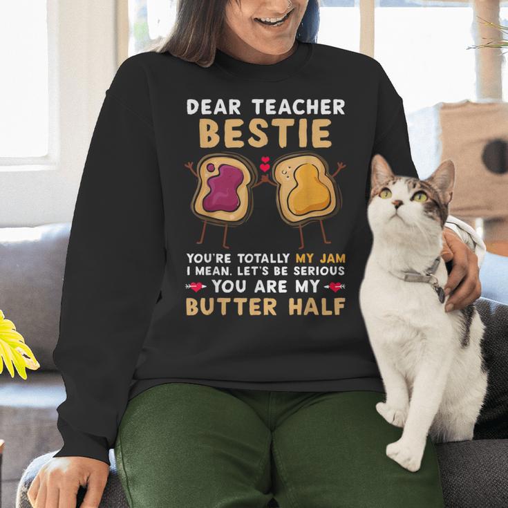 Dear Teacher Bestie You'Re Totally My Jam Shirt Kids Women Crewneck Sweatshirt, gift for family, gift for coworker Dear Teacher Bestie You'Re Totally My Jam Shirt Kids Women Crewneck Sweatshirt, gift for family, gift for coworker
