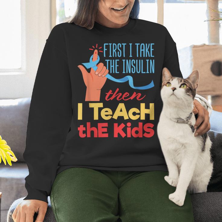 Diabetic Teacher Diabetes Awareness Insulin Blue Ribbon Women Crewneck Sweatshirt, gift for family, gift for coworker Diabetic Teacher Diabetes Awareness Insulin Blue Ribbon Women Crewneck Sweatshirt, gift for family, gift for coworker