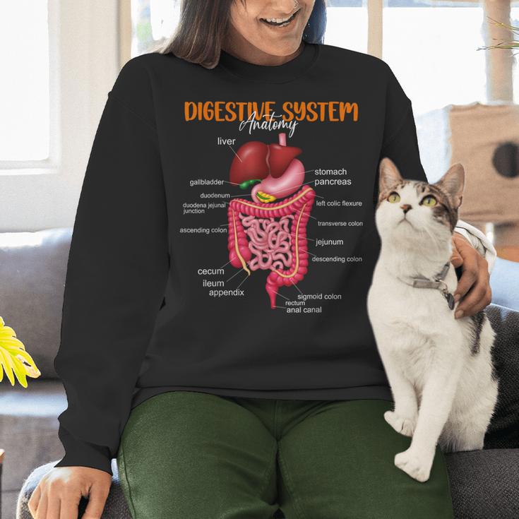 Digestive System Anatomy Anatomical Biology Teacher Women Crewneck Sweatshirt, gift for family, gift for coworker