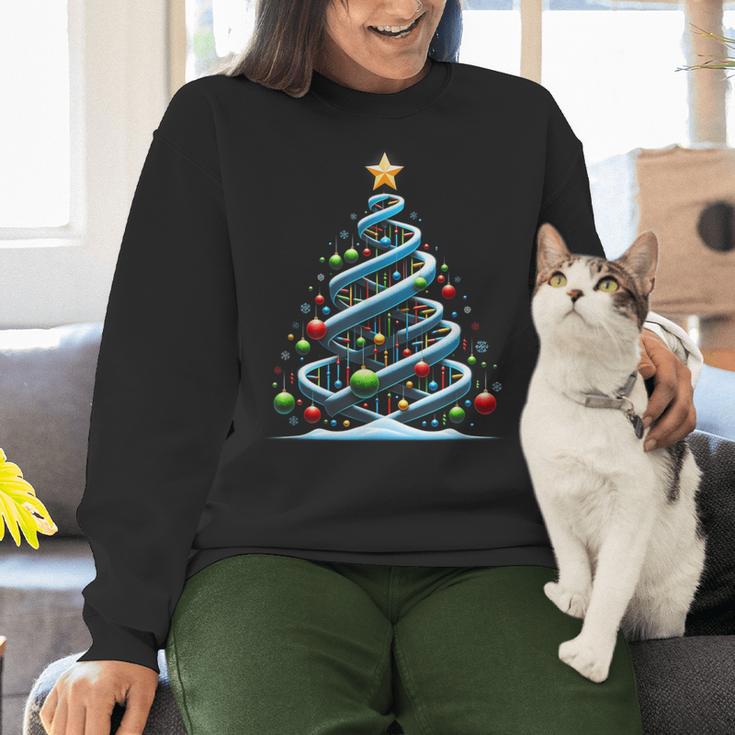 DNA Helix Christmas Tree Scientist Biology Science Teacher Women Crewneck Sweatshirt, Science Teacher Sweatshirts, gift for family, gift for coworker DNA Helix Christmas Tree Scientist Biology Science Teacher Women Crewneck Sweatshirt, Science Teacher Sweatshirts, gift for family, gift for coworker