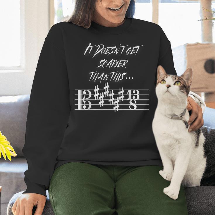 It Doesn't Get Scarier Halloween Music Teacher Costume For Men Women Women Crewneck Sweatshirt, gift for family, gift for coworker It Doesn't Get Scarier Halloween Music Teacher Costume For Men Women Women Crewneck Sweatshirt, gift for family, gift for coworker