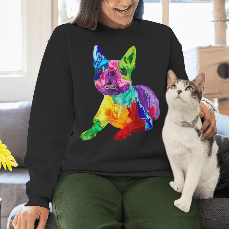 Dog Lover Boston Terrier Dog Colorful Boston Terrier Men Women Kids Women Crewneck Sweatshirt, gift for family, gift for coworker