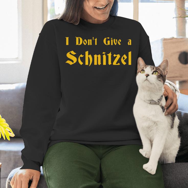 I Don't Give a Schnitzel T-Shirt Women Crewneck Sweatshirt, gift for family, gift for coworker