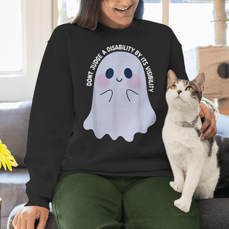 Dont Judge a Disability By Its Visibility Teacher Women Crewneck Sweatshirt, gift for family, gift for coworker Dont Judge a Disability By Its Visibility Teacher Women Crewneck Sweatshirt, gift for family, gift for coworker