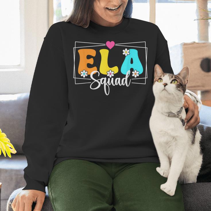 ELA Squad Teacher Back To School English Language Arts Women Crewneck Sweatshirt, English Teacher Sweatshirts, gift for family, gift for coworker