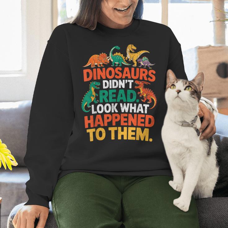 English Teacher Dinosaurs Didn’t Read What Happened To Them Women Crewneck Sweatshirt, English Teacher Sweatshirts, gift for family, gift for coworker English Teacher Dinosaurs Didn’t Read What Happened To Them Women Crewneck Sweatshirt, English Teacher Sweatshirts, gift for family, gift for coworker
