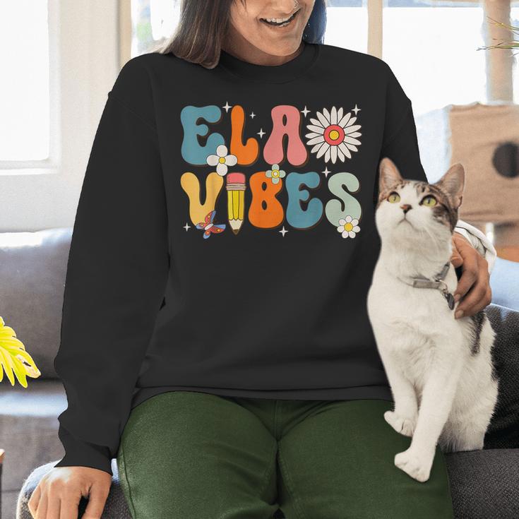 English Teacher Ela Vibes Teacher Kids First Day Of School Women Crewneck Sweatshirt, English Teacher Sweatshirts, gift for family, gift for coworker English Teacher Ela Vibes Teacher Kids First Day Of School Women Crewneck Sweatshirt, English Teacher Sweatshirts, gift for family, gift for coworker