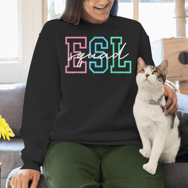 ESL Squad Teacher English As A Second Language Women Crewneck Sweatshirt, Esl Teacher Sweatshirts, English Teacher Sweatshirts, gift for family, gift for coworker ESL Squad Teacher English As A Second Language Women Crewneck Sweatshirt, Esl Teacher Sweatshirts, English Teacher Sweatshirts, gift for family, gift for coworker