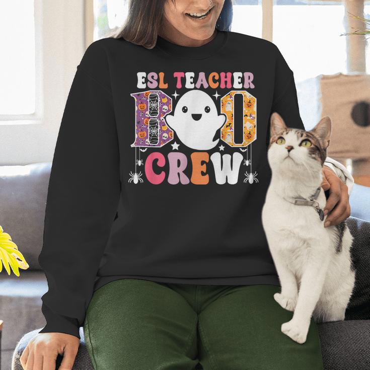 ESL Teacher Boo Crew Halloween Costume Women Crewneck Sweatshirt, Esl Teacher Sweatshirts, gift for family, gift for coworker ESL Teacher Boo Crew Halloween Costume Women Crewneck Sweatshirt, Esl Teacher Sweatshirts, gift for family, gift for coworker