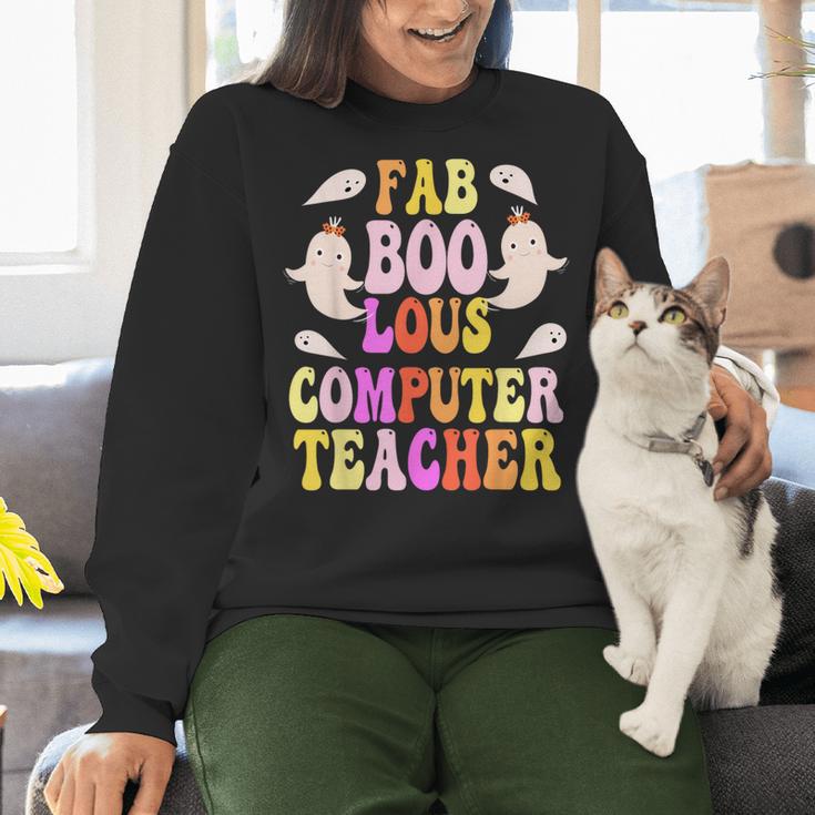 Faboolous COMPUTER TEACHER Costume This Is My Spooky Mom Dad Women Crewneck Sweatshirt, gift for family, gift for coworker Faboolous COMPUTER TEACHER Costume This Is My Spooky Mom Dad Women Crewneck Sweatshirt, gift for family, gift for coworker