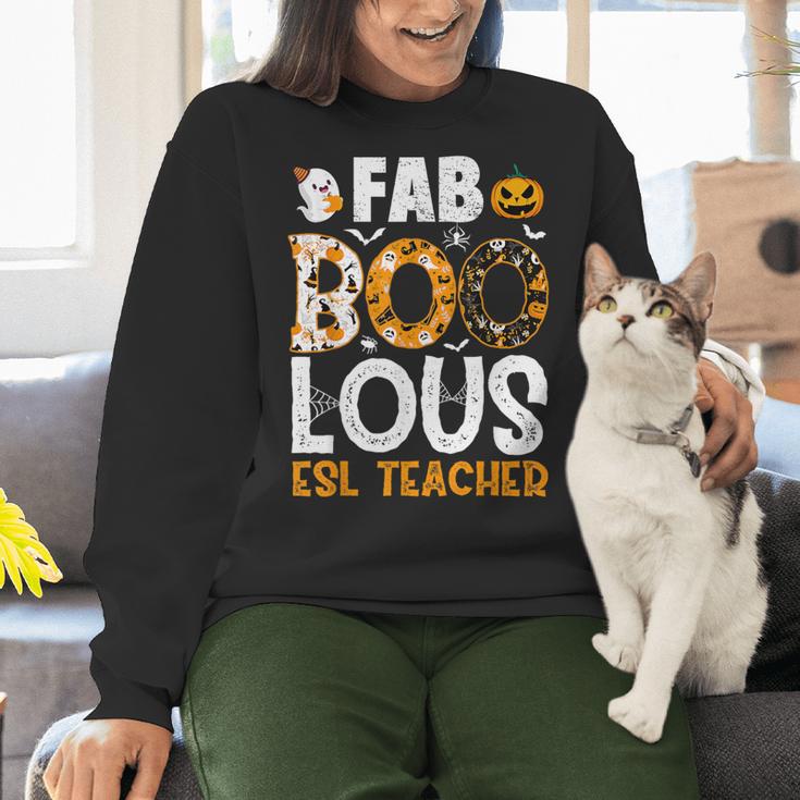 Faboolous ESL ESOL Teacher Spooky Teacher Halloween Costume For Men Women Women Crewneck Sweatshirt, Esl Teacher Sweatshirts, gift for family, gift for coworker Faboolous ESL ESOL Teacher Spooky Teacher Halloween Costume For Men Women Women Crewneck Sweatshirt, Esl Teacher Sweatshirts, gift for family, gift for coworker