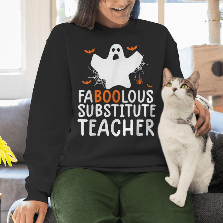 Faboolous Substitute Teacher Halloween Costume Women Crewneck Sweatshirt, gift for family, gift for coworker